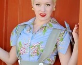 1940s style pinafore rayon gabardine skirt size XS special price