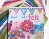Super Cute Felt Craft Book and 100% Wool Felt Set Sewing Crafting Supply Kit