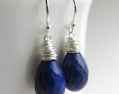Cobalt Blue Lapis Lazuli Earrings