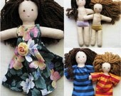 Larger Custom doll - design your own, 12" cloth doll, you choose: skin, hair and eye colors, special features, clothes, accessories
