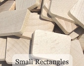 Unfinished Wooden Rectangles 1 3/16inch x 1inch x 3/16inch, Pack of 100