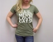 Real Men Love Cats Womens Organic Cotton scoop neck t-shirt Cat Shirt Mothers Day Earth Day