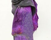 Women Nuno Felted scarf OOAK