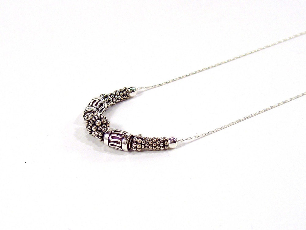 Bali Silver Necklace, Delicate Necklace, Sterling Silver, Everyday Jewellery