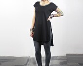 High Side Split Top - Black