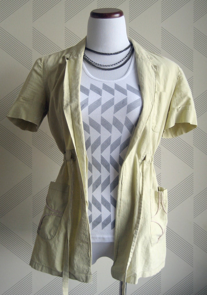 Womens Tank Top, Chevron, Screen printed, Racerback