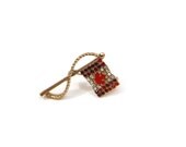 Vintage Rhinestone Canadian Flag Brooch