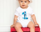 Onesie - Number 1 - First Birthday - Cat in the Hat