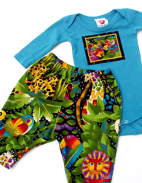Zebra Pals Turquoise Onesie Jungle Flannel Baby Pant Set Baby Boy Outfit Long Sleeve Gender Neutral Baby Clothes Newborn 3 6 or 9 months