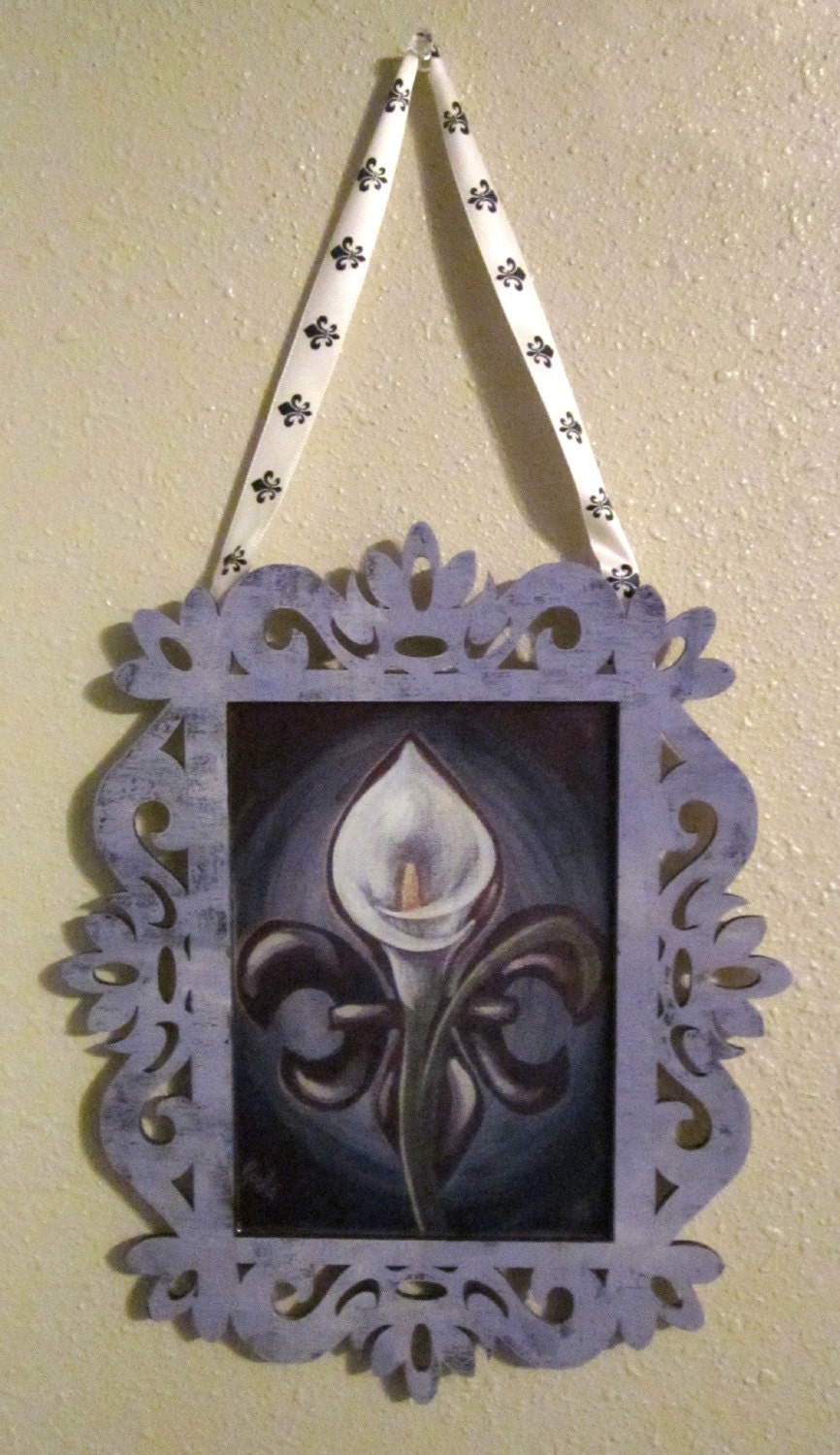 Fleur de Lily wall art print painting New Orleans Nola Fleur de Lis