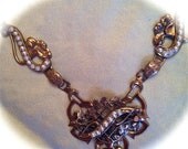 1950's Man Men Elegant Pearl Garland Necklace
