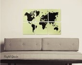 Large World Map Wall Art - Modern Home Decor - Great Gift Idea