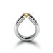 Tension Set Yellow Topaz Handmade Engagement Ring Steel