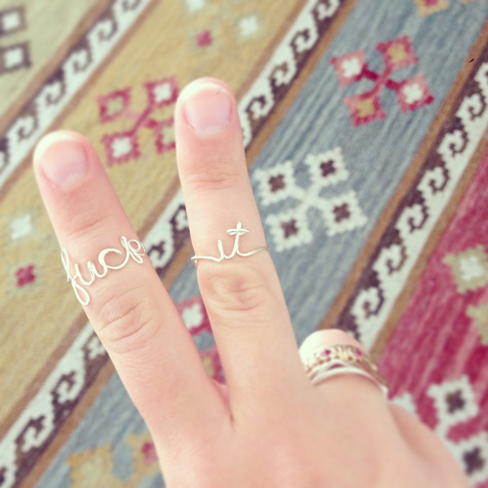 made to order / sterling silver / not your mom's ring / f-ck it