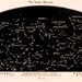 Vintage Constellations Print - Night Sky Stars Art - Star Chart Print - Black and White Sepia Art Print - Natural History Nature Art