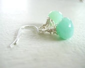 Mint Julep Earrings - Chalcedony Onion Briolettes
