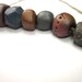 6 Ethnic Tribal Round Clay Bead Selection Hand Painted Clay Ceramic Pottery Beads No.200