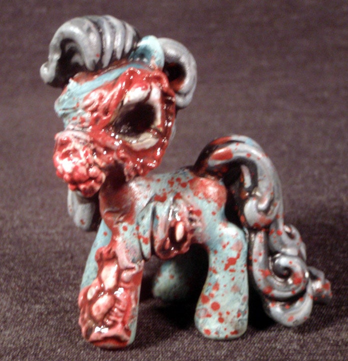 Zombie My Demon Pony Converted My Little Pony OOAK MLP