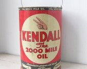 Vintage Kendall Motor Oil Can, 1940's