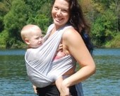 Baby Wrap Carrier Water Mesh Shimmery Silver for Pools, Beach Vacation, Shower - Made to Order