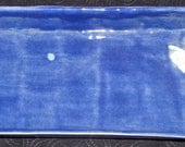 Stoneware Leaf Print serving tray