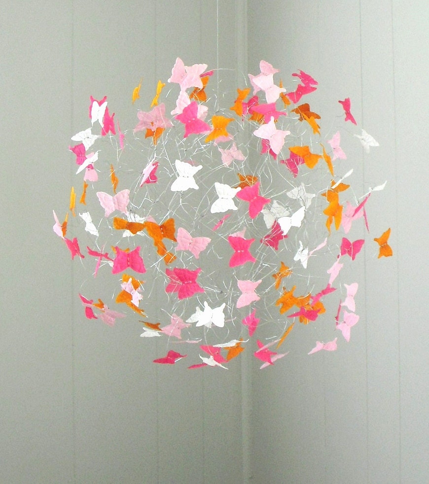 Nursery Mobile Nursery Decor Butterflies Butterfly Mobile Baby Girl Mobile