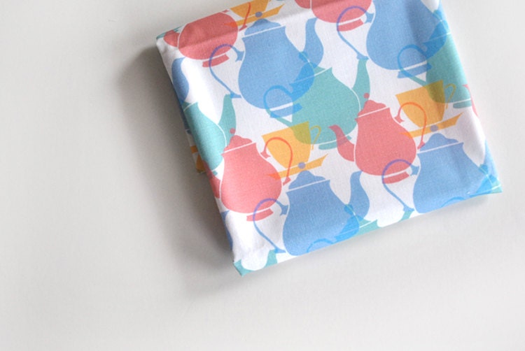 tea time - pastel fabric - fat quarter - original fabric