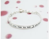 SALE -Hand Stamped Bracelet - Toddler/Young Child Personalized Sterling Silver