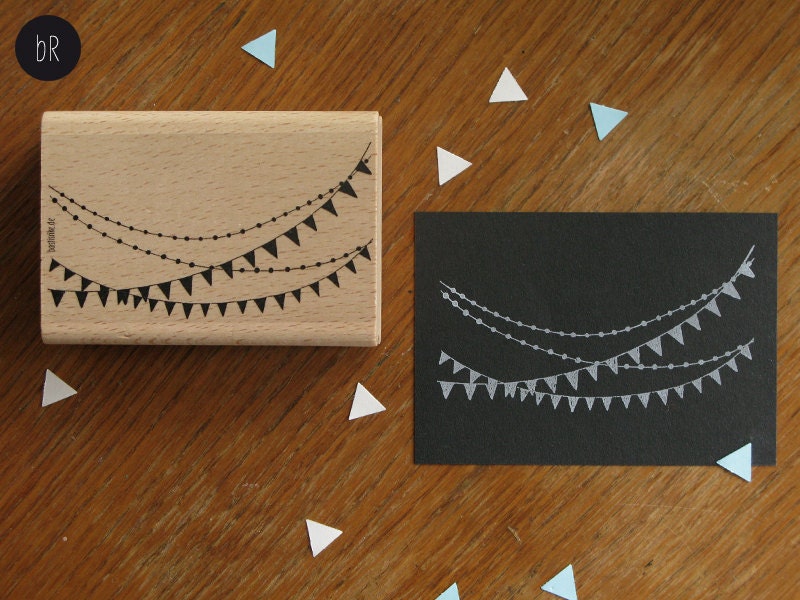 stamp pennant and fairy light garlands by bastisRIKE
