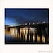 St. Louis Eads Bridge 8"x10" Photograph. Affordable Fine Art Print. Dark Navy Blue, Golden Yellow. For Him, Masculine