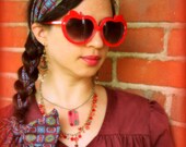 Stephanie, vintage fabric, 80" hair wrap