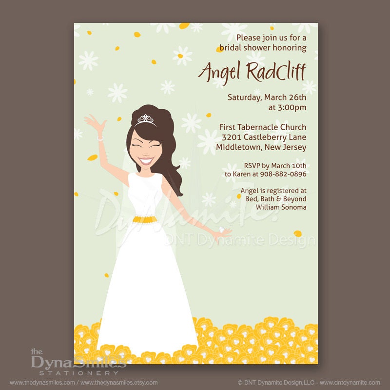 Bouquet Field Bride - Bridal Shower Invitations
