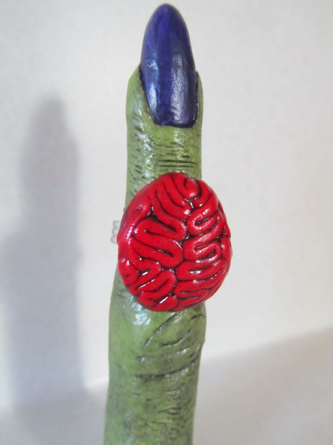 Red Zombie Brain ring