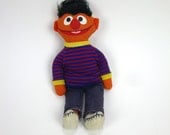 Sesame Street 9" Ernie Doll 70s / Vintage Knickerbocker Toy