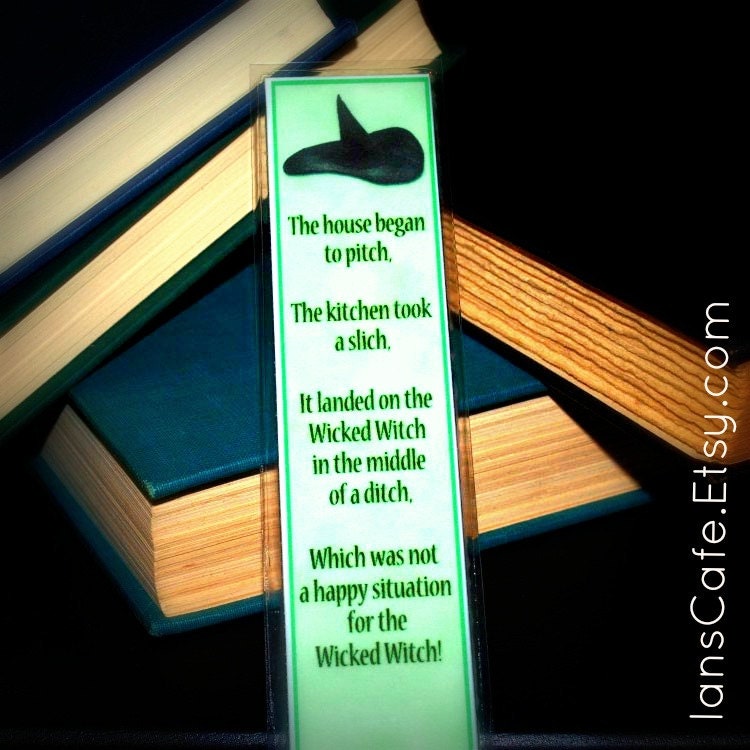 NEW Wicked Witch Bookmark DESIGN -  Inspired by Oz Movie