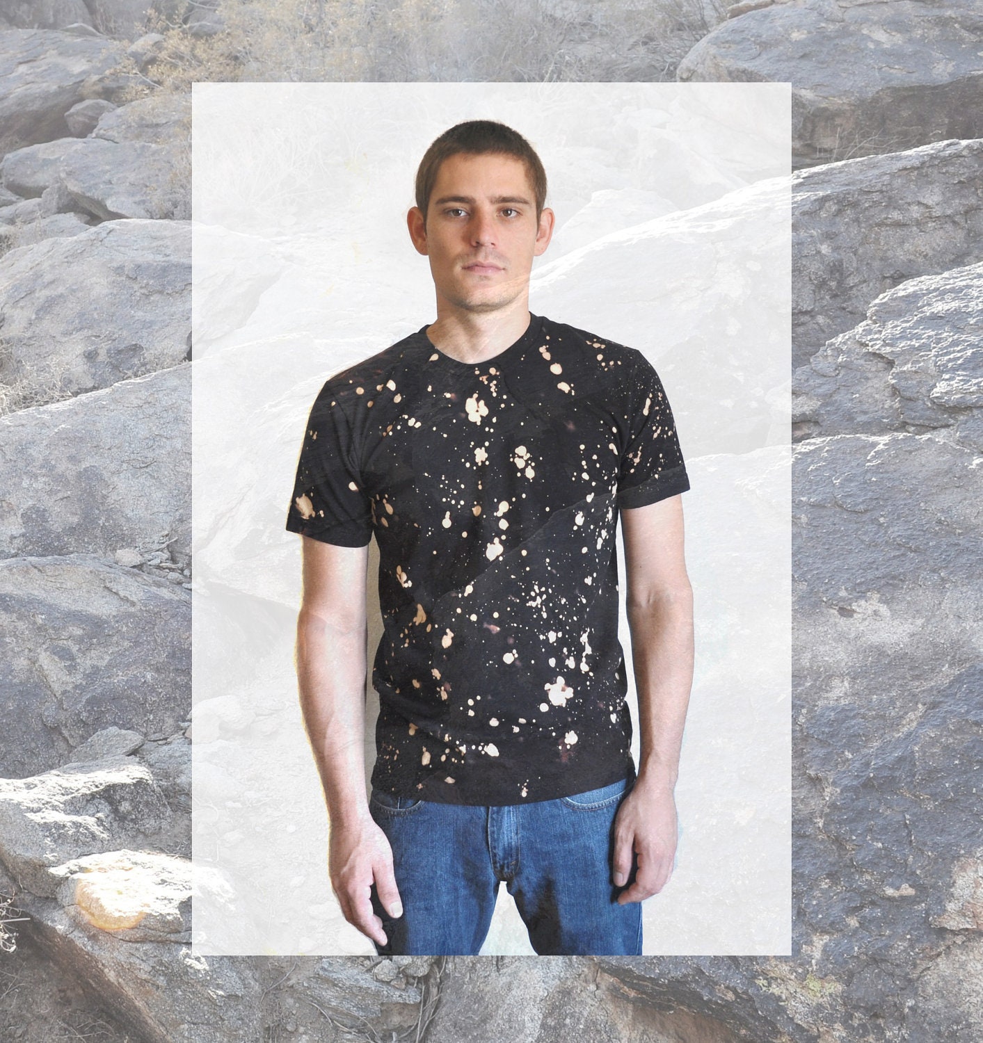 The Snowflake Obsidian Black Hand Dyed T-Shirt