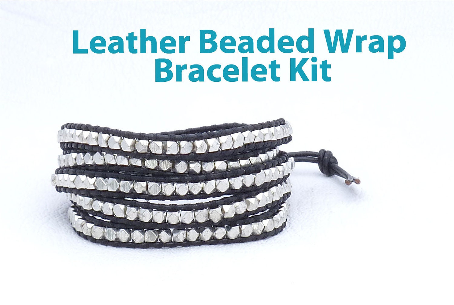 DIY Leather Beaded Five Wrap Bracelet Kit