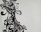 Custom Ink Drawing Black & White Commissioned Artwork GREAT TATTOO Designs Full Page