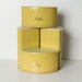 vintage 1970s yellow tin canister set by Cheinco