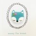 Snowy Fox Brooch