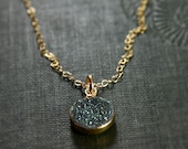 Tiny Druzy Necklace, 14k Gold Filled Jewelry - Stargazing on the Greens