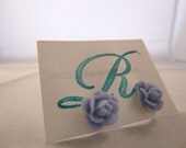 Sexy Stud Cornflower Blue Flower Resin Earrings