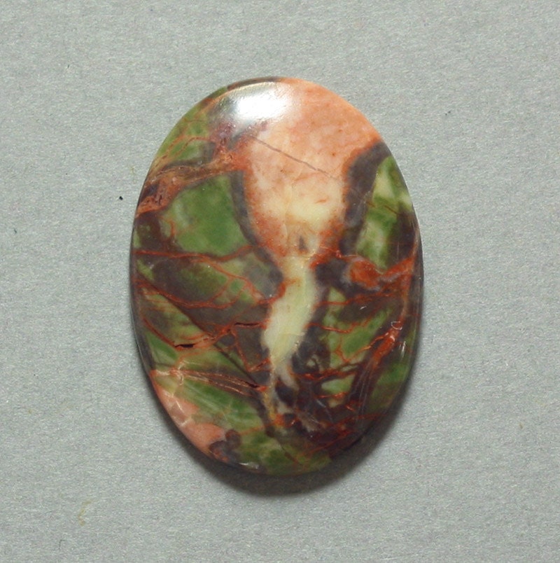 Winter Sale MUSHROOM JASPER oval cabochon 22X30mm designer cab
