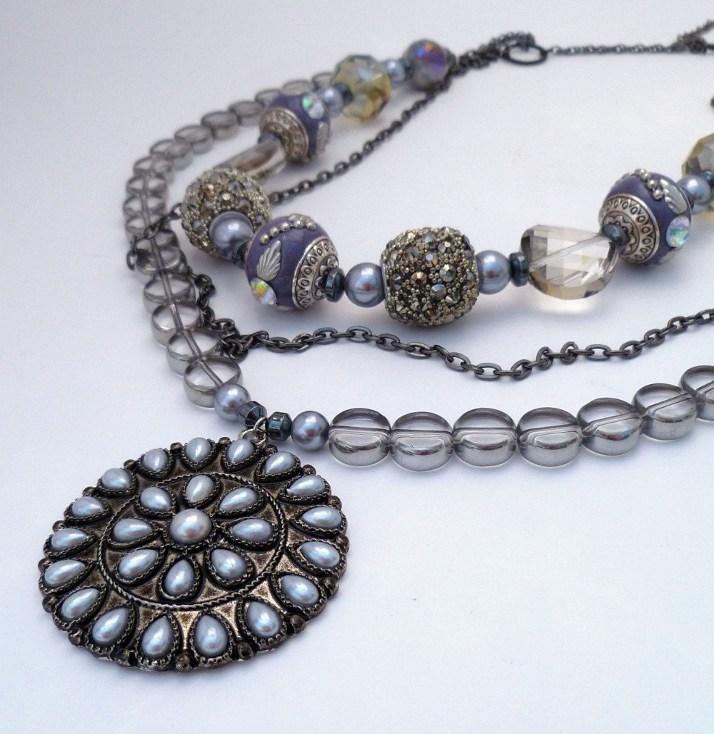 Chunky Sparkle Necklace Elegant Bridal Statement Necklace