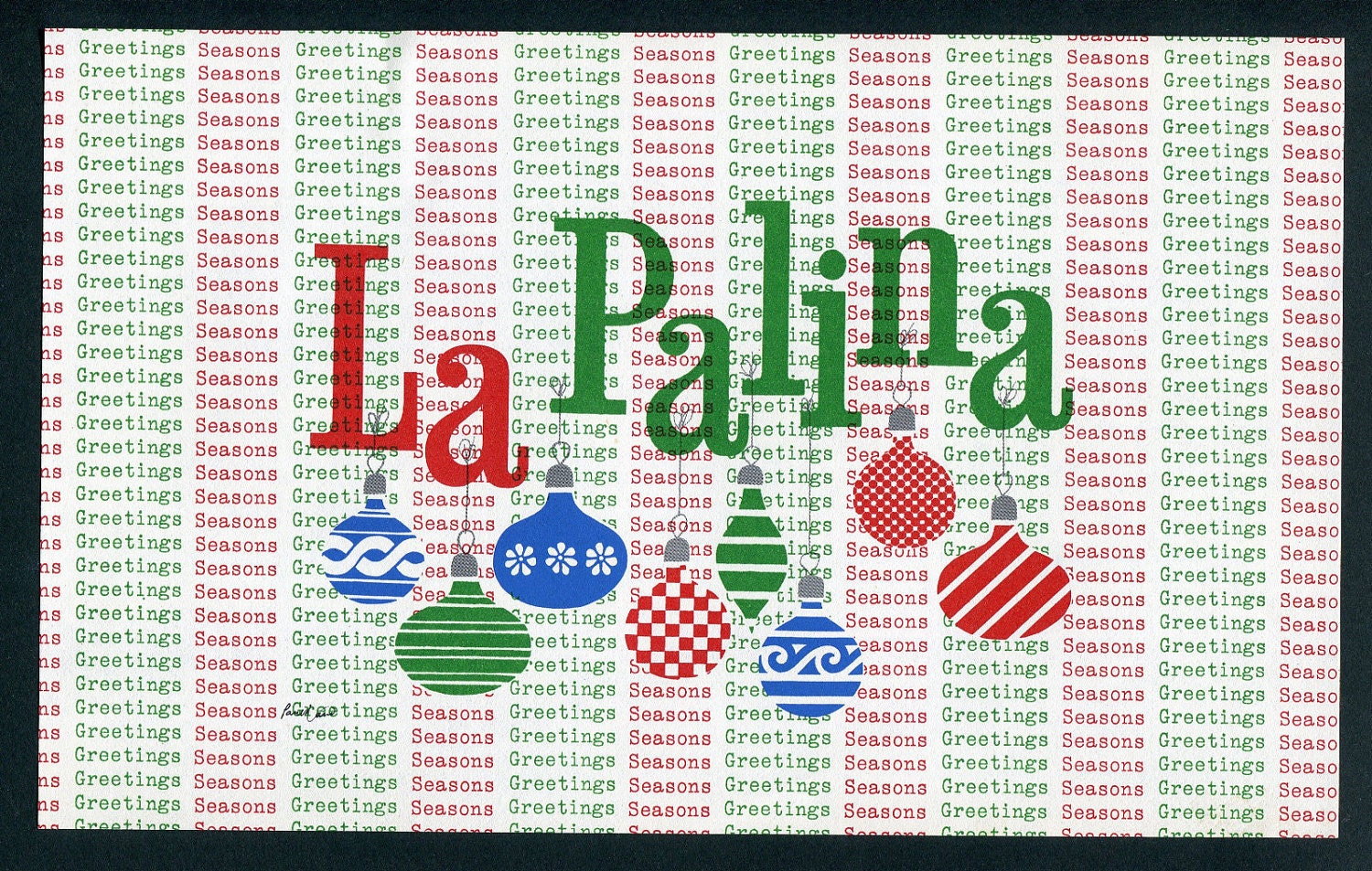 La Palina Christmas Tree Ornaments - Paul Rand Design