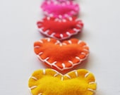 PERSONALIZED Heart Magnets - Custom Colors - Set of THREE (3) Magnets - Easter Gift