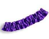 Wedding Garter, Bridal Garter, Boudoir Garter, Prom Garter - Simple Regency Purple Bridal Garter SINGLE - SM/MED