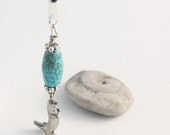 Otter Charm - Turquoise Magnesite, Phone Charm / Purse Charm