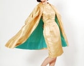 Vintage 1950s Dress - 50s Lurex Dress - Fortunato D'oro