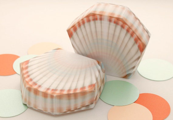 SHELL Favor Box - DIY Printable PDF Il_570xn